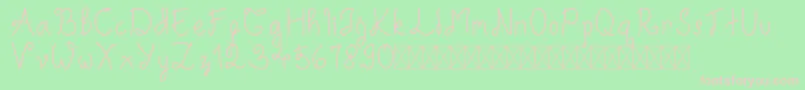 Diableg Font – Pink Fonts on Green Background