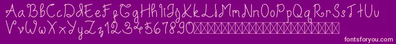 Diableg Font – Pink Fonts on Purple Background