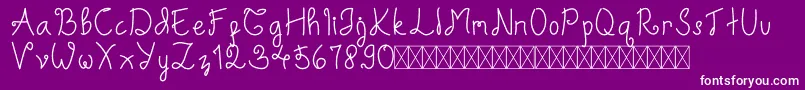 Diableg Font – White Fonts on Purple Background