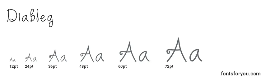 Diableg Font Sizes