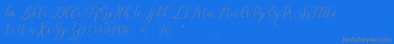 Dialova   Font – Gray Fonts on Blue Background