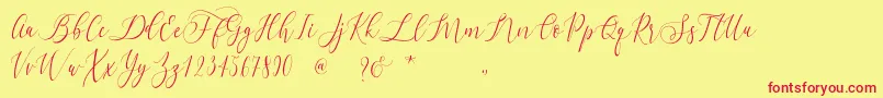Dialova   Font – Red Fonts on Yellow Background