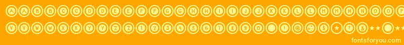 DIALTONE Font – Yellow Fonts on Orange Background