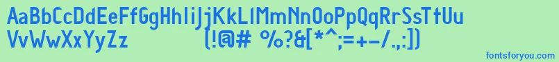 diamante regular Font – Blue Fonts on Green Background