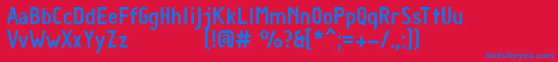 diamante regular Font – Blue Fonts on Red Background