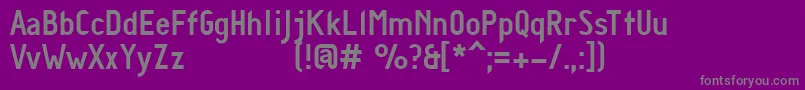 フォントdiamante regular – 紫の背景に灰色の文字