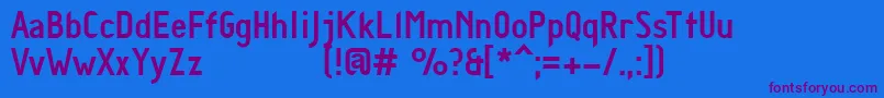 diamante regular Font – Purple Fonts on Blue Background