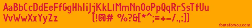 diamante regular Font – Red Fonts on Orange Background