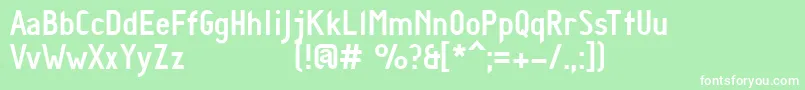 diamante regular Font – White Fonts on Green Background