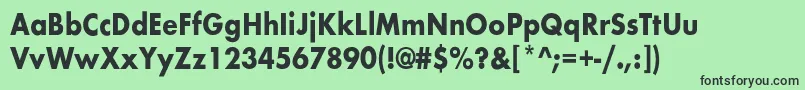 Шрифт BelmarcndBold – чёрные шрифты на зелёном фоне