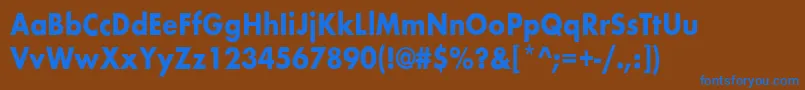 Шрифт BelmarcndBold – синие шрифты на коричневом фоне