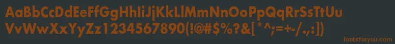 フォントBelmarcndBold – 黒い背景に茶色のフォント