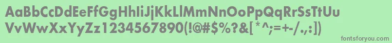 BelmarcndBold-fontti – harmaat kirjasimet vihreällä taustalla