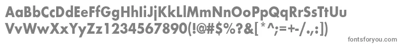 BelmarcndBold-fontti – harmaat kirjasimet valkoisella taustalla