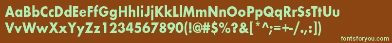 Шрифт BelmarcndBold – зелёные шрифты на коричневом фоне