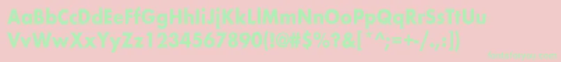 Fonte BelmarcndBold – fontes verdes em um fundo rosa