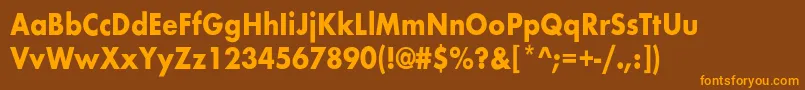 BelmarcndBold Font – Orange Fonts on Brown Background