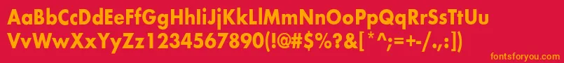 フォントBelmarcndBold – 赤い背景にオレンジの文字