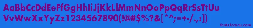 BelmarcndBold-Schriftart – Violette Schriften auf blauem Hintergrund