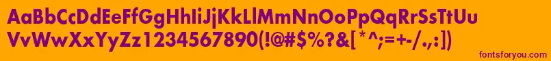 Шрифт BelmarcndBold – фиолетовые шрифты на оранжевом фоне