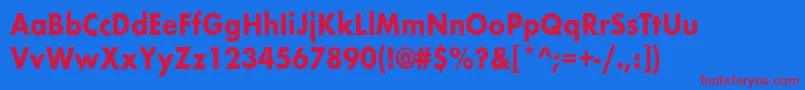 BelmarcndBold Font – Red Fonts on Blue Background
