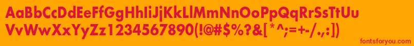 BelmarcndBold Font – Red Fonts on Orange Background