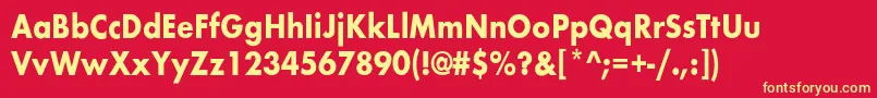 BelmarcndBold Font – Yellow Fonts on Red Background