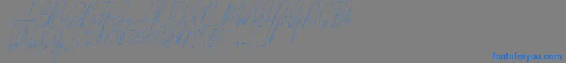 Diamante Signature Italic  -Schriftart – Blaue Schriften auf grauem Hintergrund