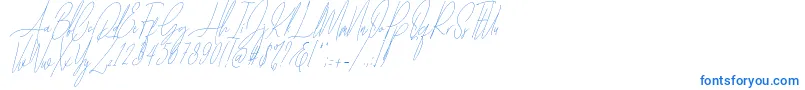 フォントDiamante Signature Italic   – 青いフォント