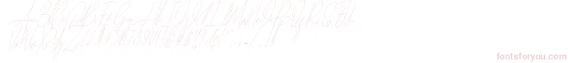 Шрифт Diamante Signature Italic   – розовые шрифты на белом фоне