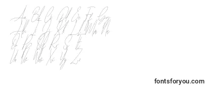 Czcionka Diamante Signature Italic  