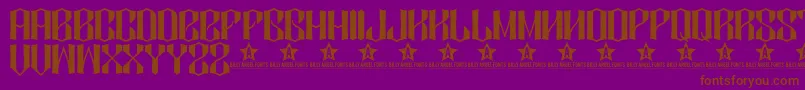 DIAMO    Font – Brown Fonts on Purple Background