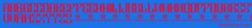 フォントDIAMO    – 赤い文字の青い背景