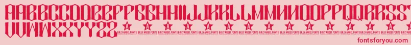 DIAMO    Font – Red Fonts on Pink Background