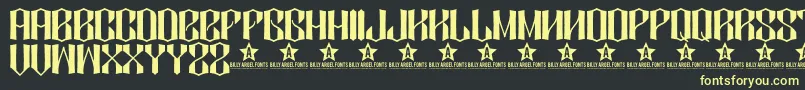 DIAMO    Font – Yellow Fonts on Black Background