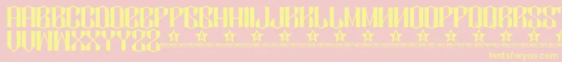DIAMO    Font – Yellow Fonts on Pink Background
