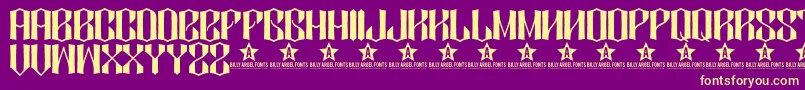 DIAMO    Font – Yellow Fonts on Purple Background