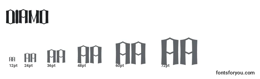 DIAMO    (125021) Font Sizes