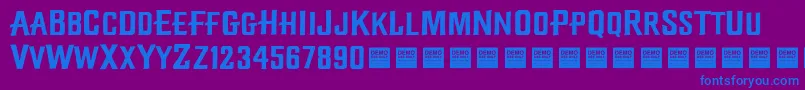 Шрифт Diamond Creek   Demo – синие шрифты на фиолетовом фоне