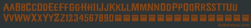 Шрифт Diamond Creek   Demo – коричневые шрифты на чёрном фоне