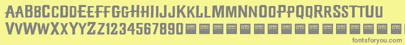 Diamond Creek   Demo-fontti – harmaat kirjasimet keltaisella taustalla
