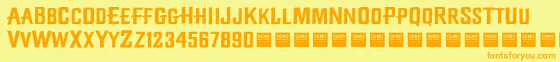 Шрифт Diamond Creek   Demo – оранжевые шрифты на жёлтом фоне