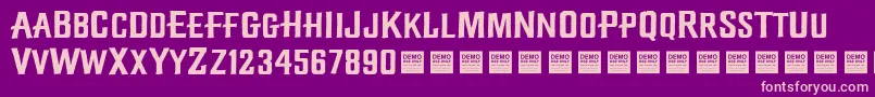 Diamond Creek   Demo Font – Pink Fonts on Purple Background