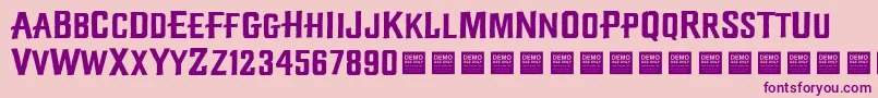 Шрифт Diamond Creek   Demo – фиолетовые шрифты на розовом фоне