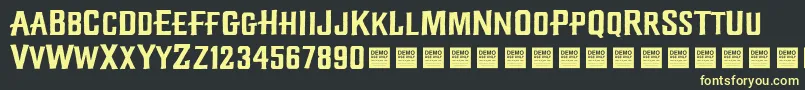 Шрифт Diamond Creek   Demo – жёлтые шрифты на чёрном фоне