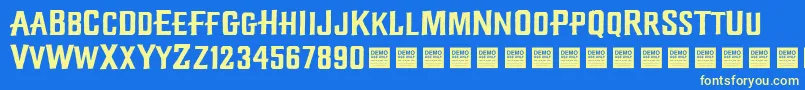 Шрифт Diamond Creek   Demo – жёлтые шрифты на синем фоне