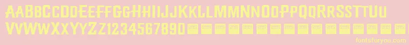 Diamond Creek   Demo Font – Yellow Fonts on Pink Background