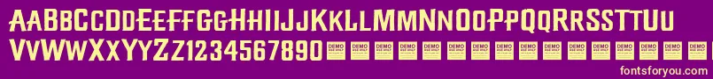 Diamond Creek   Demo Font – Yellow Fonts on Purple Background