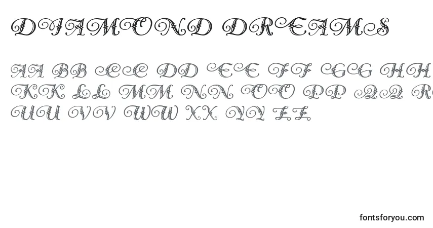 Diamond Dreams Font – alphabet, numbers, special characters