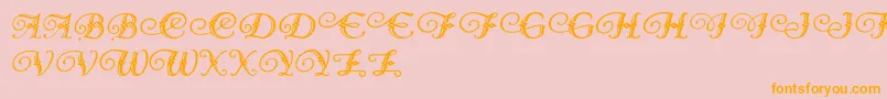 Diamond Dreams Font – Orange Fonts on Pink Background